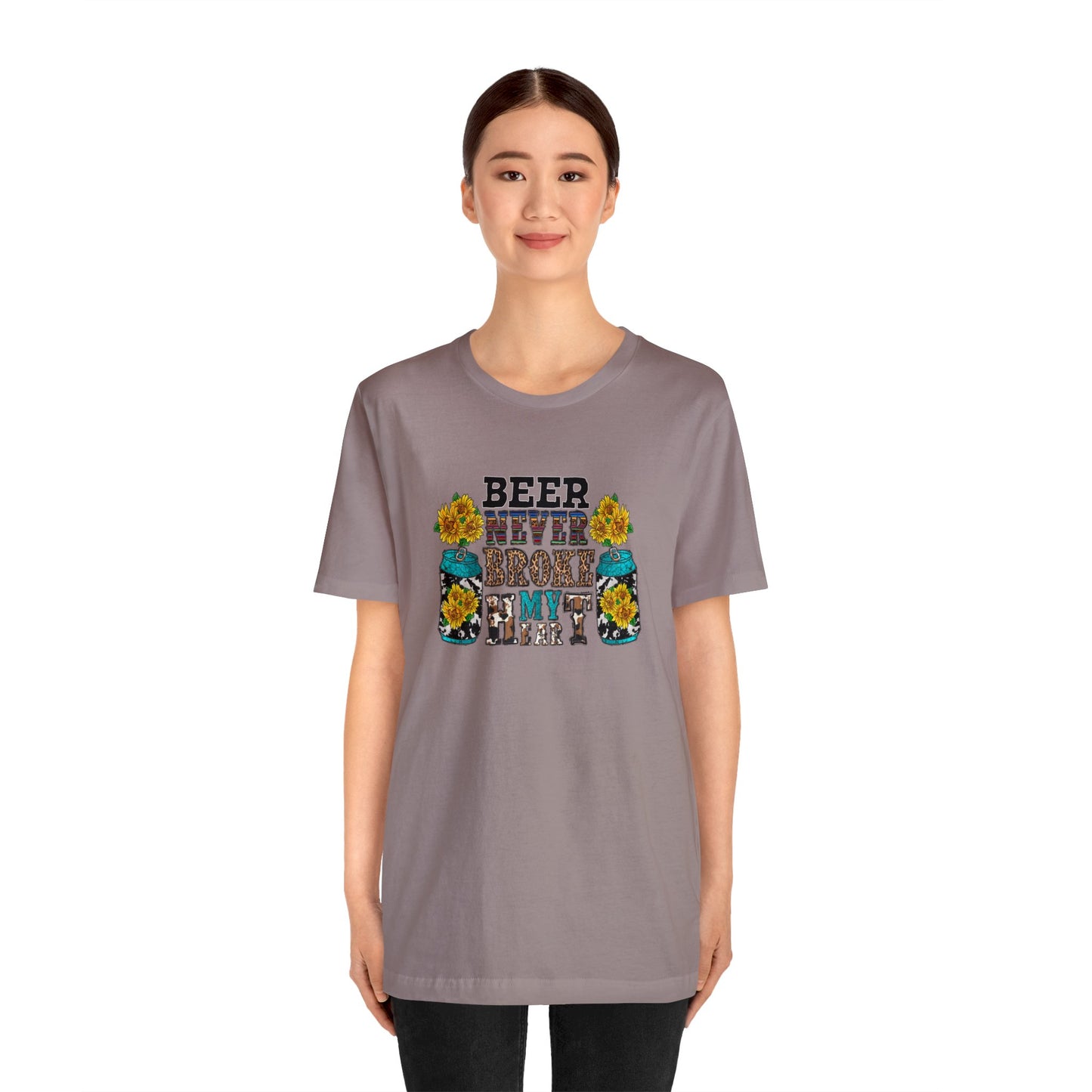 Beer Never Broke My Heart Unisex Jersey Short Sleeve Tee