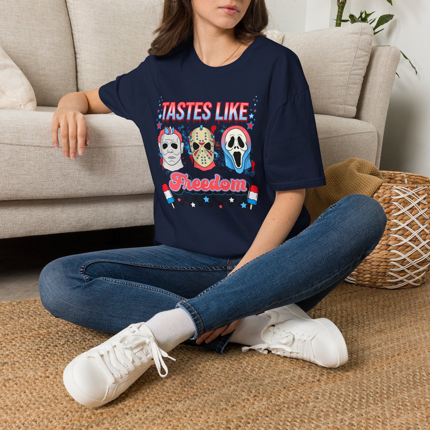 4th of July 'Taste Like Freedom' Horror Characters T-Shirt