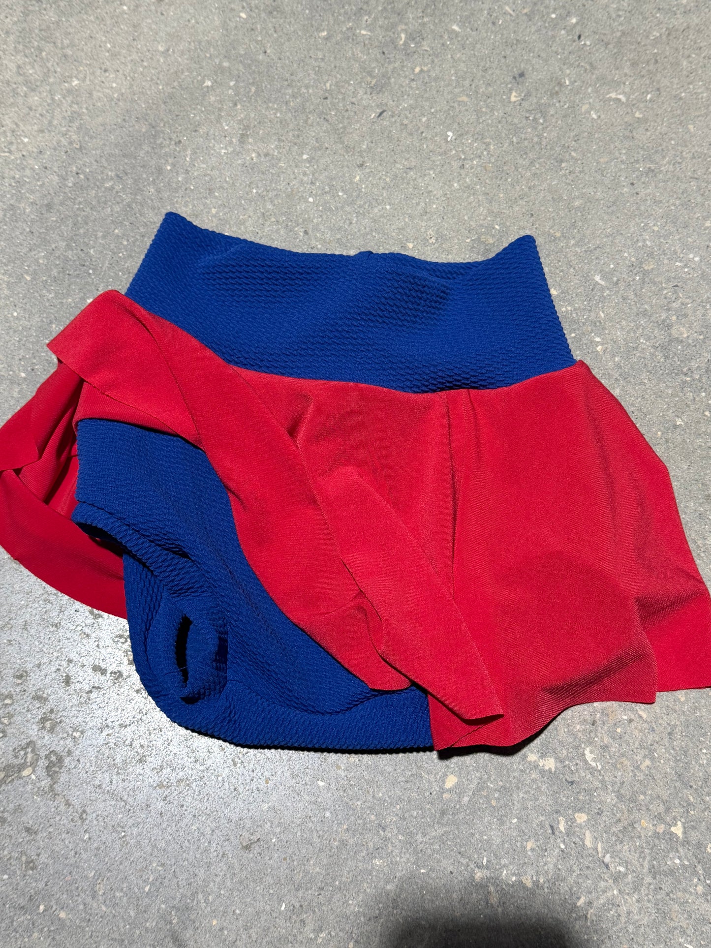 Red and Blue Skirted Bummie