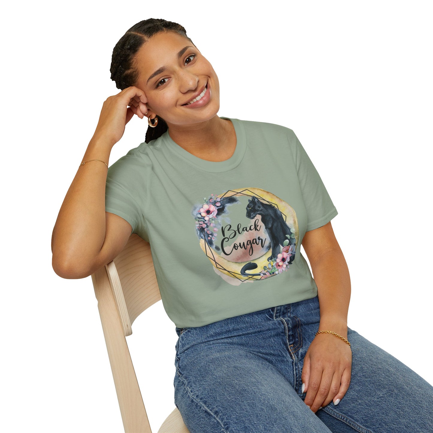 Black Cougar Animal Lover T-Shirt