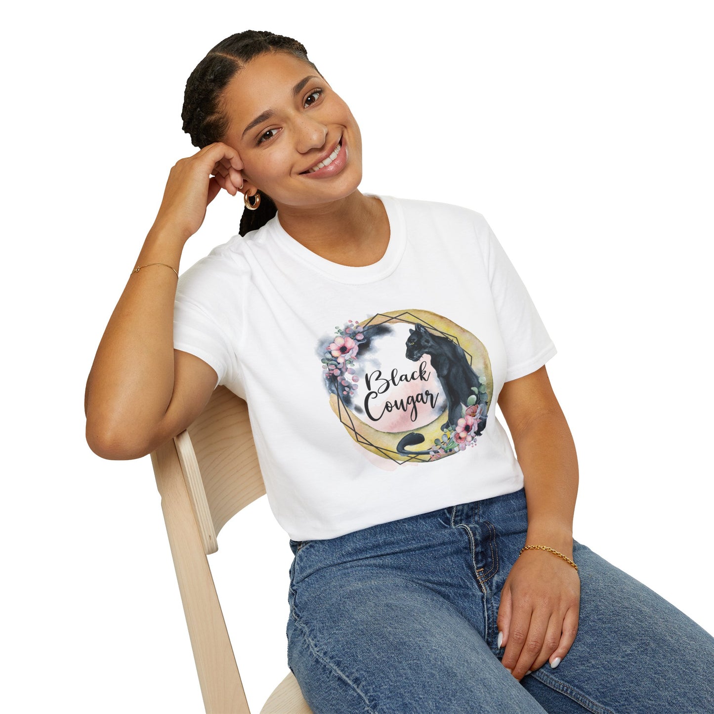 Black Cougar Animal Lover T-Shirt