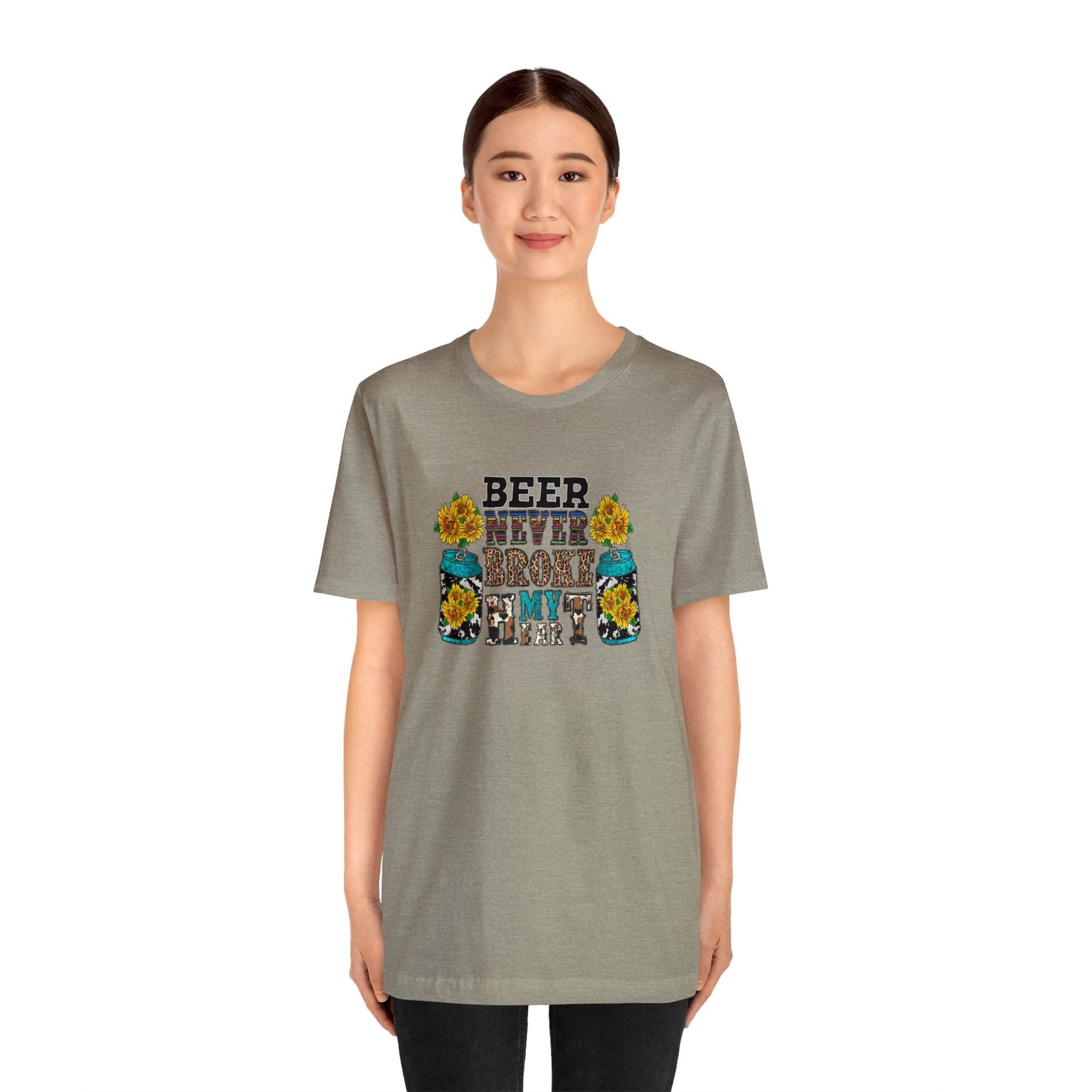 Beer Never Broke My Heart Unisex Jersey Short Sleeve Tee