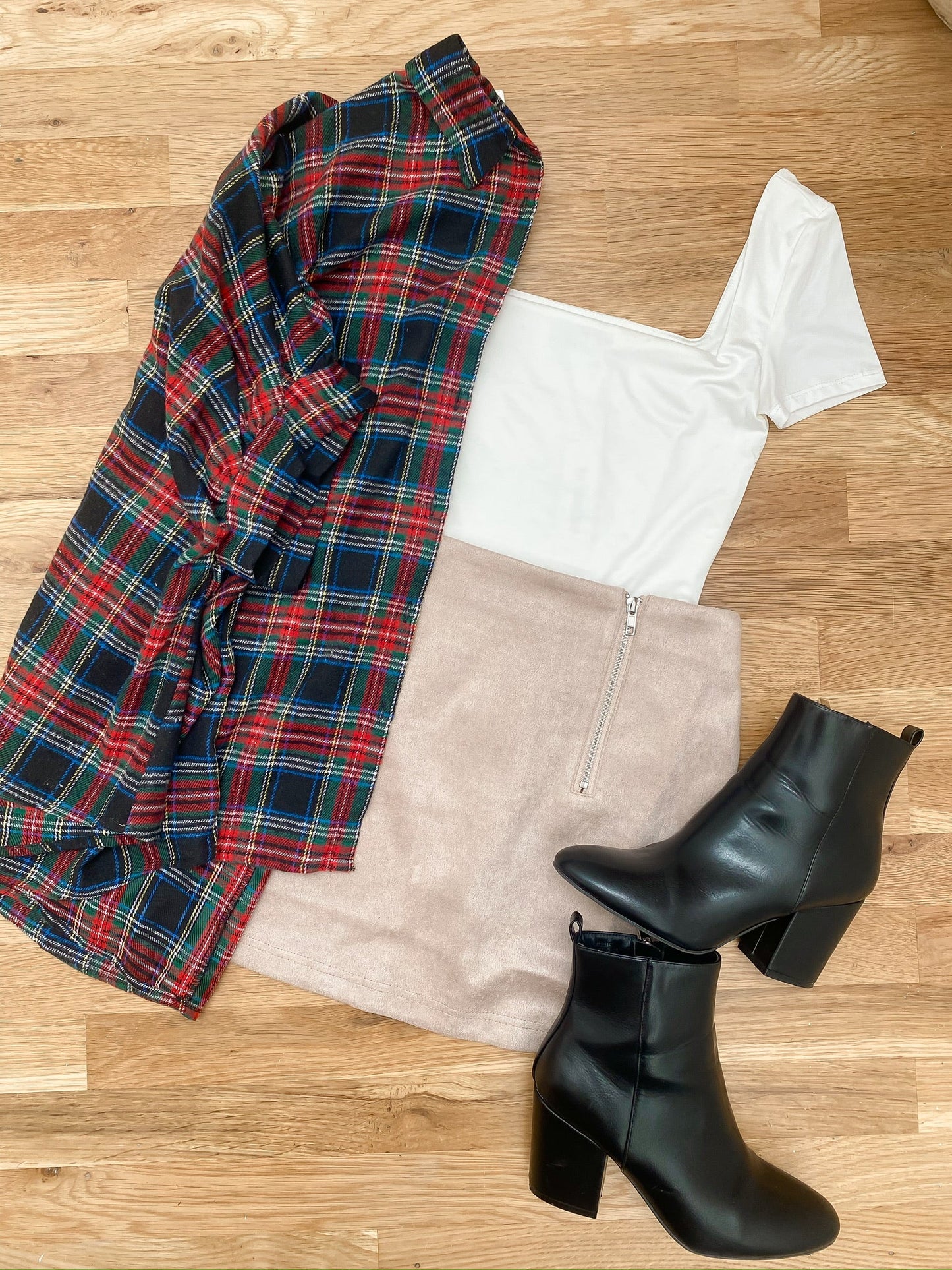 Velvet Mini Skirt- Light Taupe — Salon 209