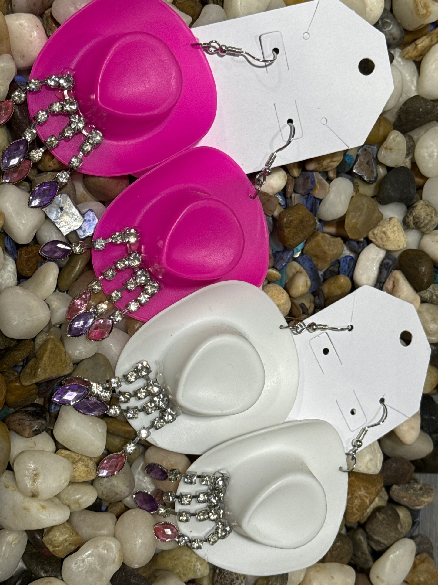 Rhinestone Cowboy hat Earrings