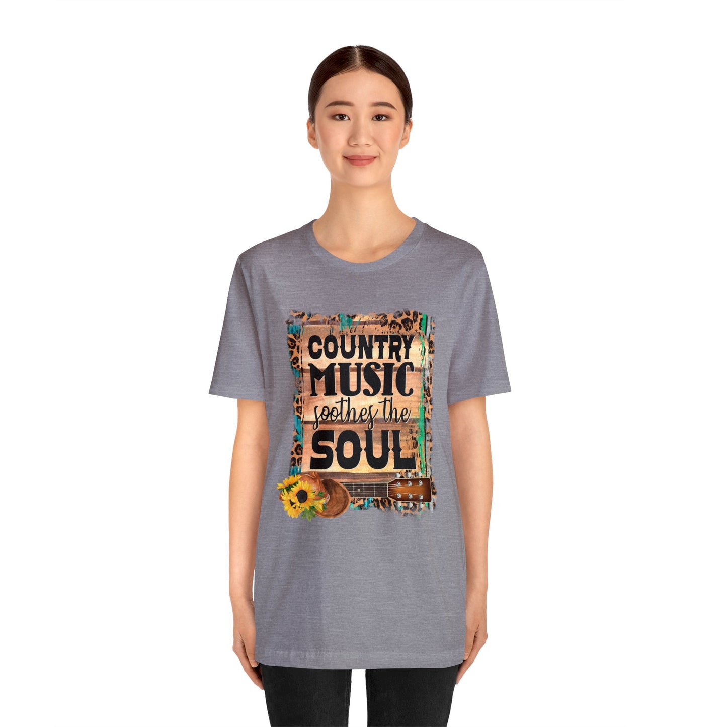 Country Music Soothes the Soul Unisex Jersey Short Sleeve Tee