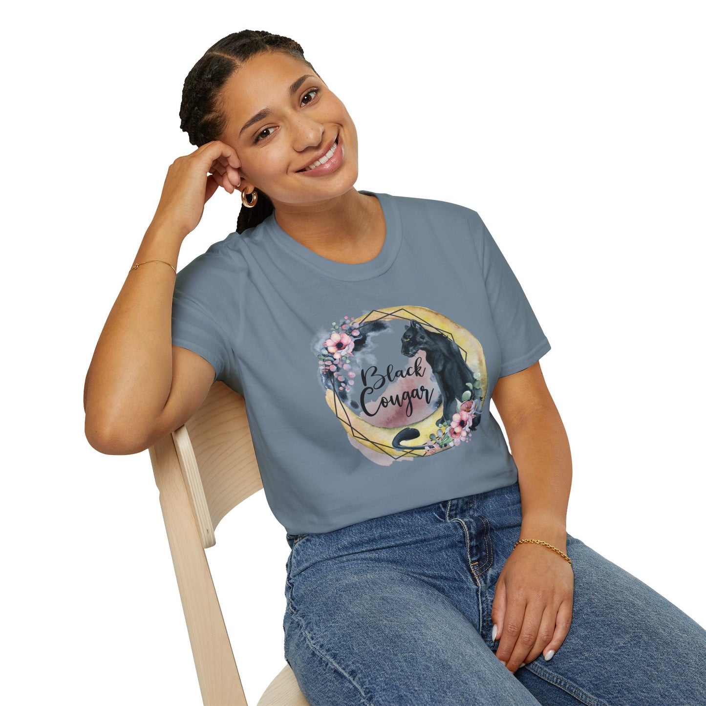Black Cougar Animal Lover T-Shirt