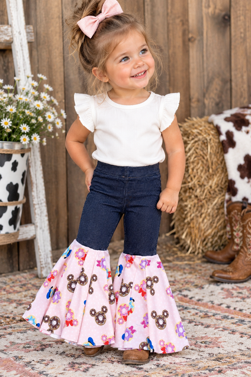 Bell Bottom Jeggings with Fun Prints