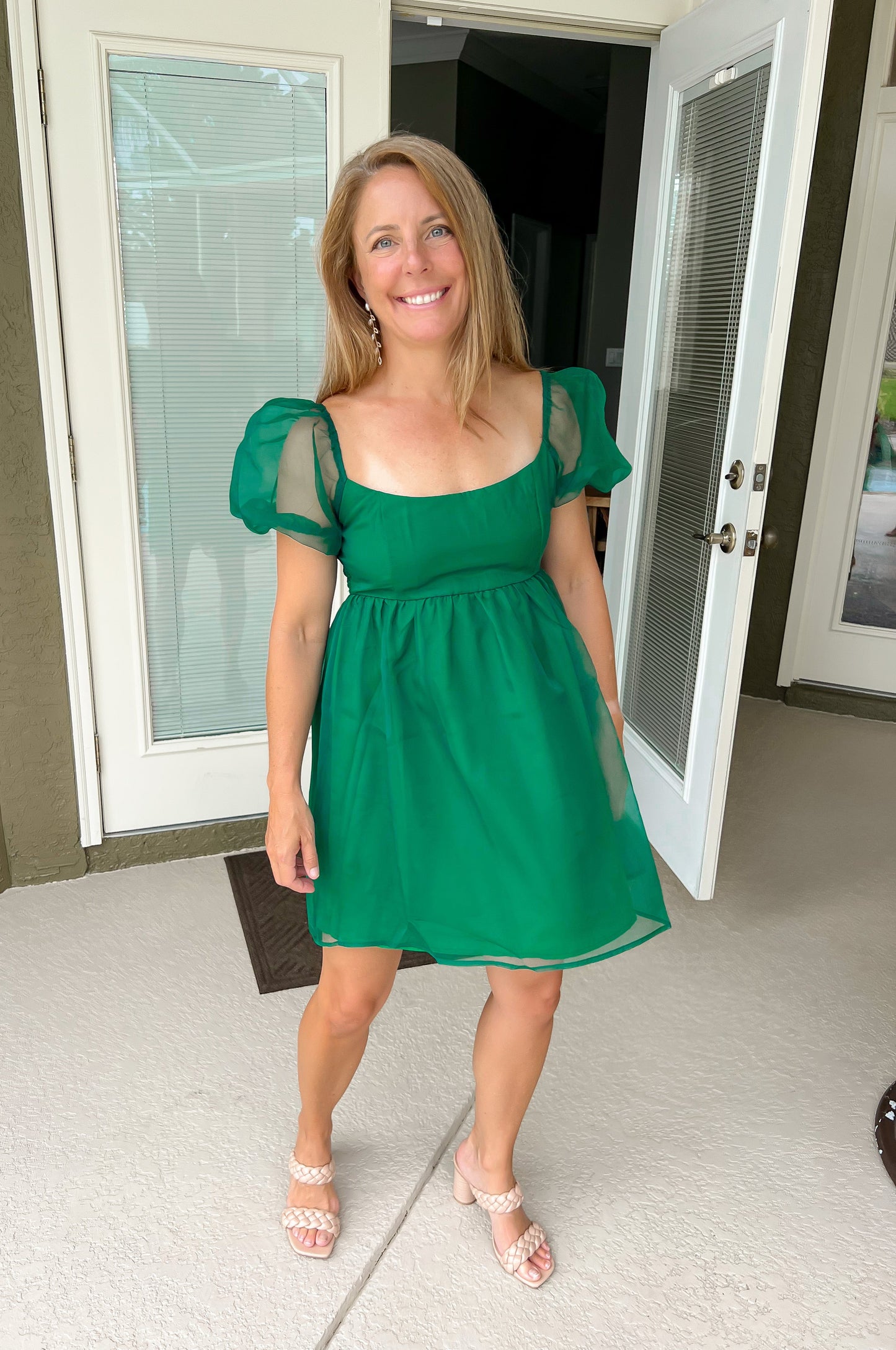 Puff Sleeve Organza Dress — Salon 209
