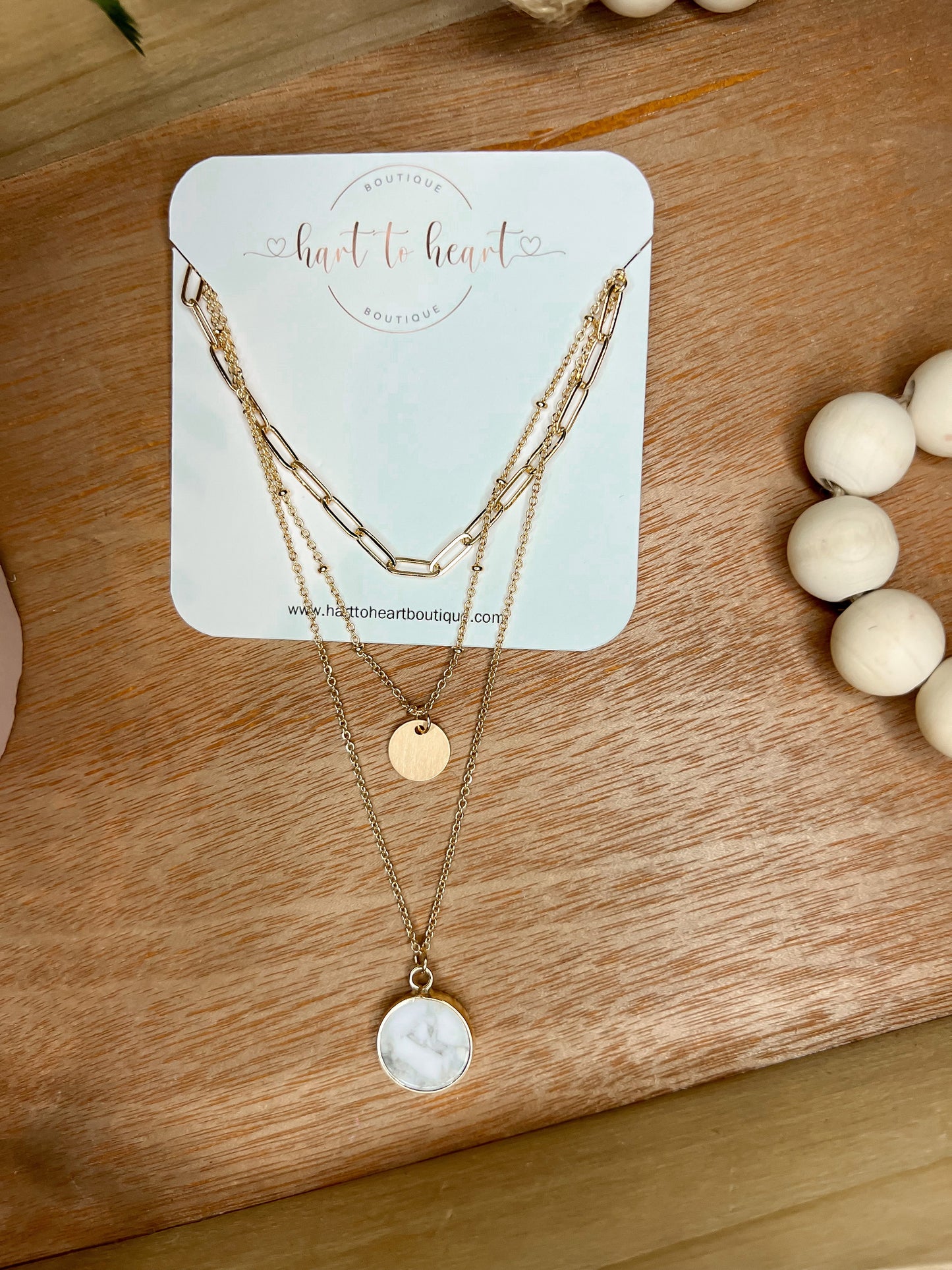 Druzy Stone Triple Layer Necklace— The Gathering Cafe