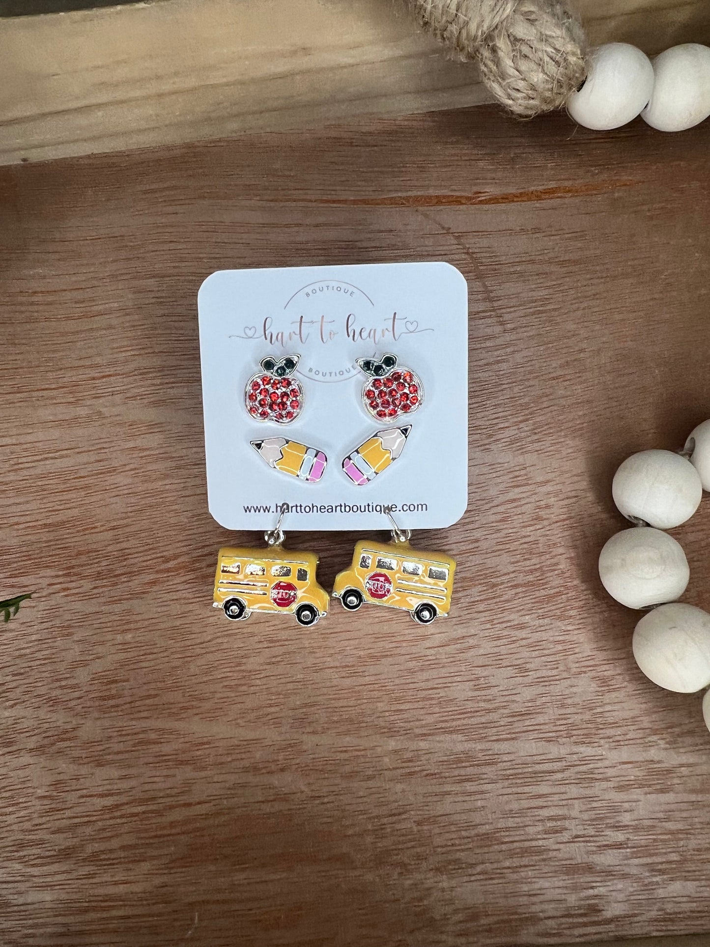 Teacher Earring Set - 3 pairs
