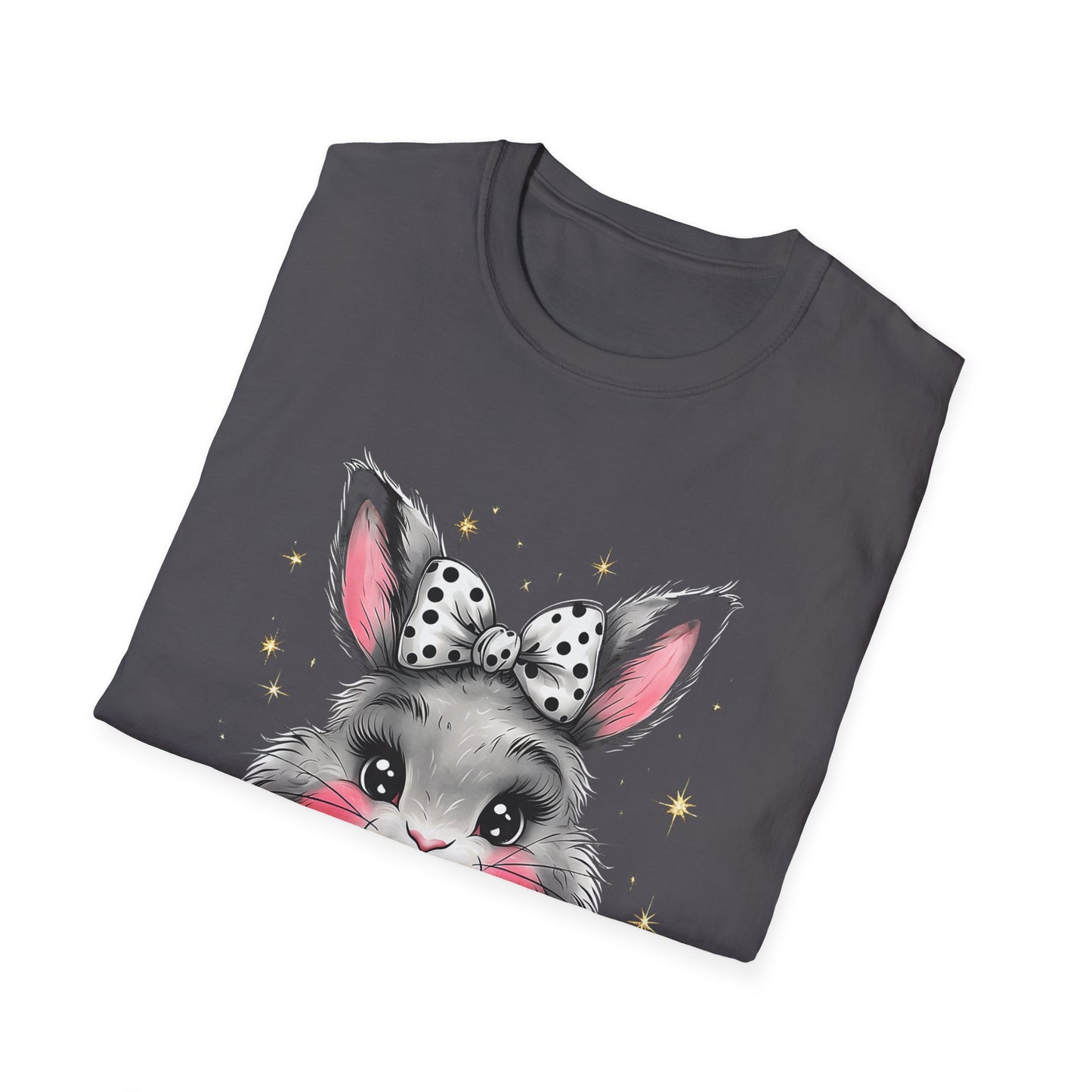 Cute Mouse with Bunny Ears Blowing Bubble Gum T-Shirt