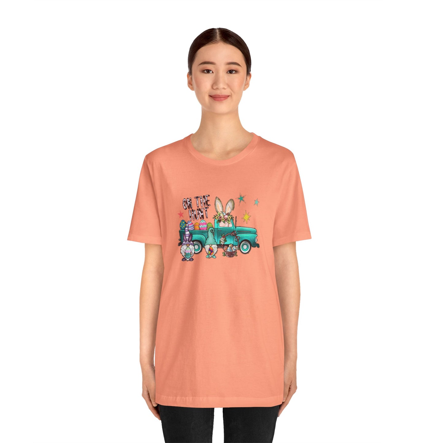 On the Hunt Easter Vintage Truck Unisex Jersey Short Sleeve Tee