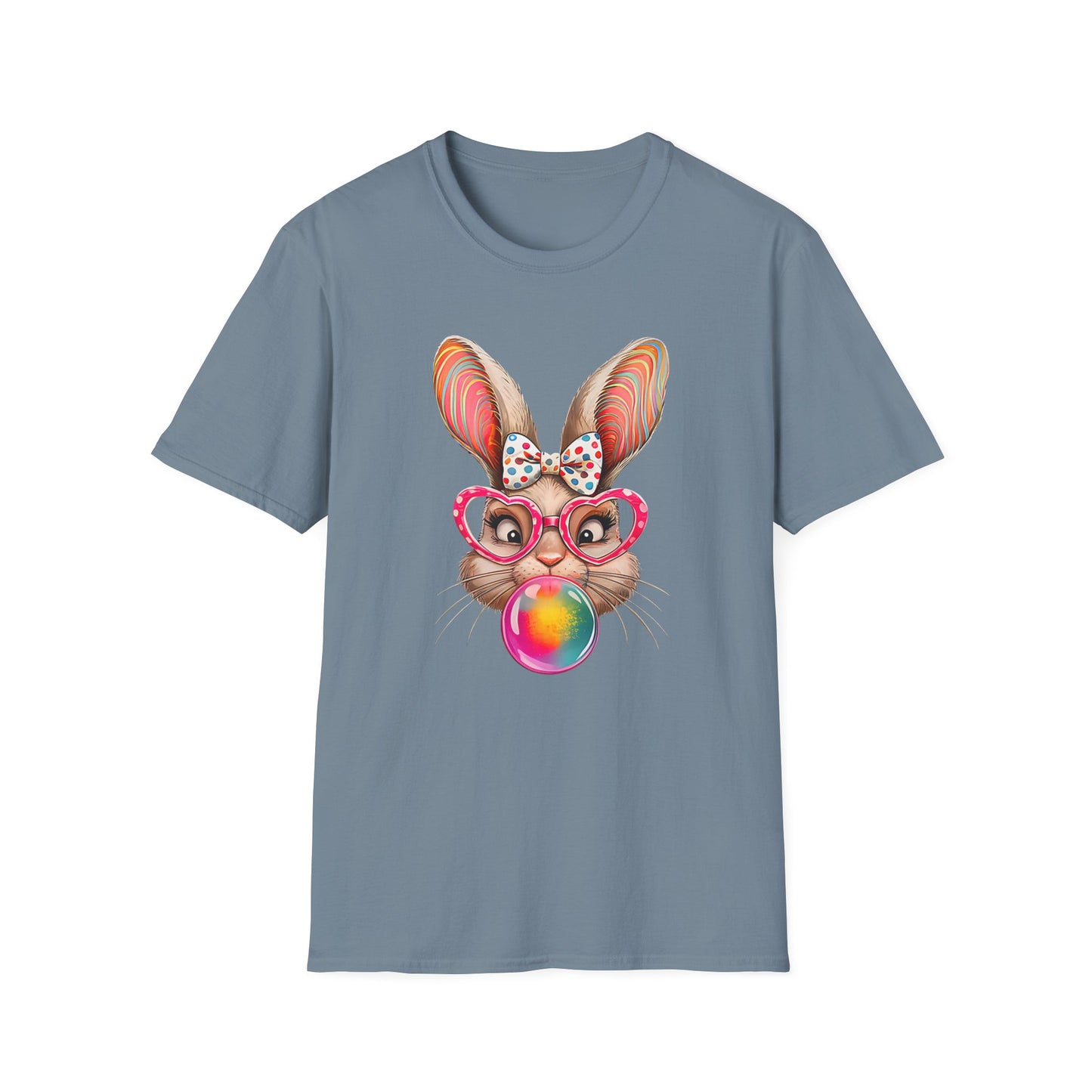 Playful Bunny Graphic T-Shirt, Cute Easter Gift, Animal Lover Shirt, Unisex Tees for Spring, Casual Everyday Wear, Easter Celebration