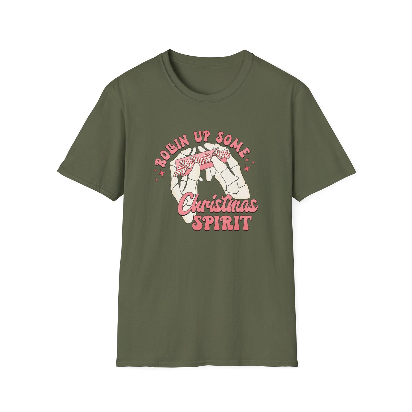 Rolling Up Some Christmas Spirit Unisex Heavy Cotton Tee, Little Debbies's Christmas Trees