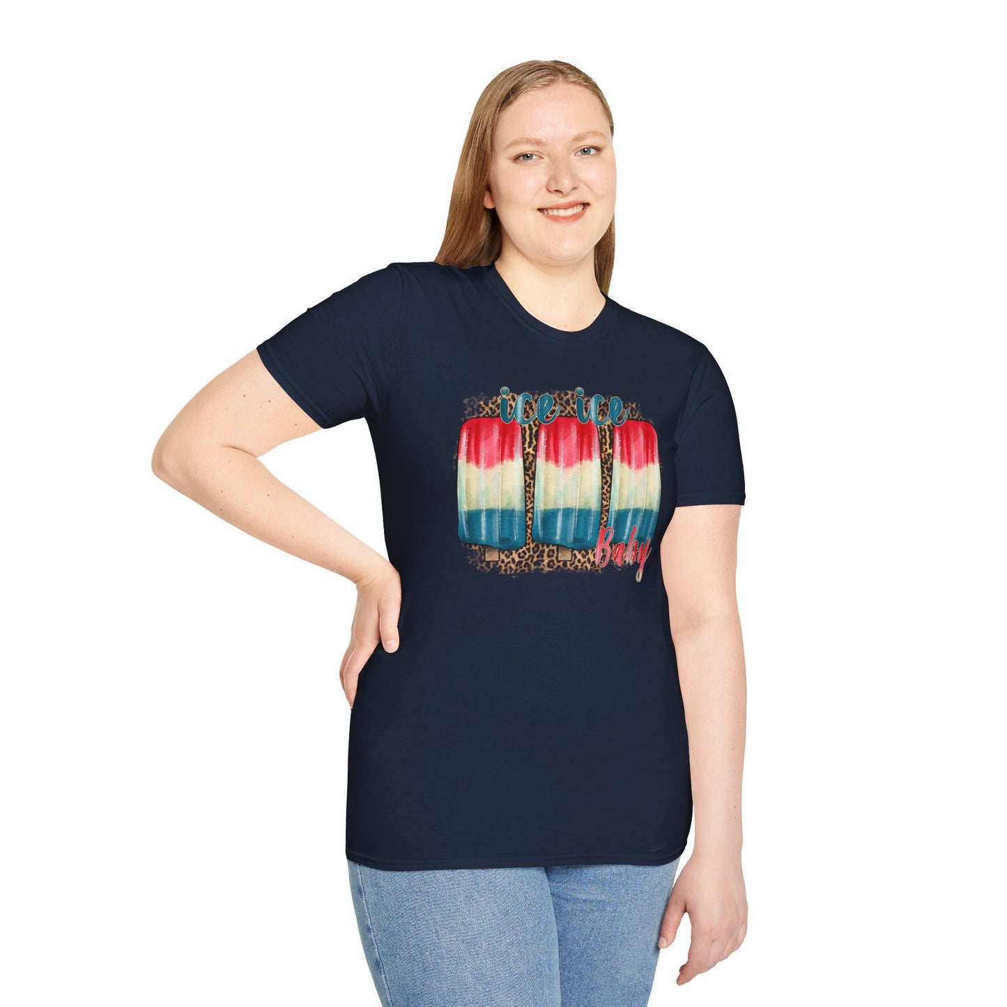 Ice Ice Baby Americana T-Shirt — Red, White & Blue Funny Song Tee