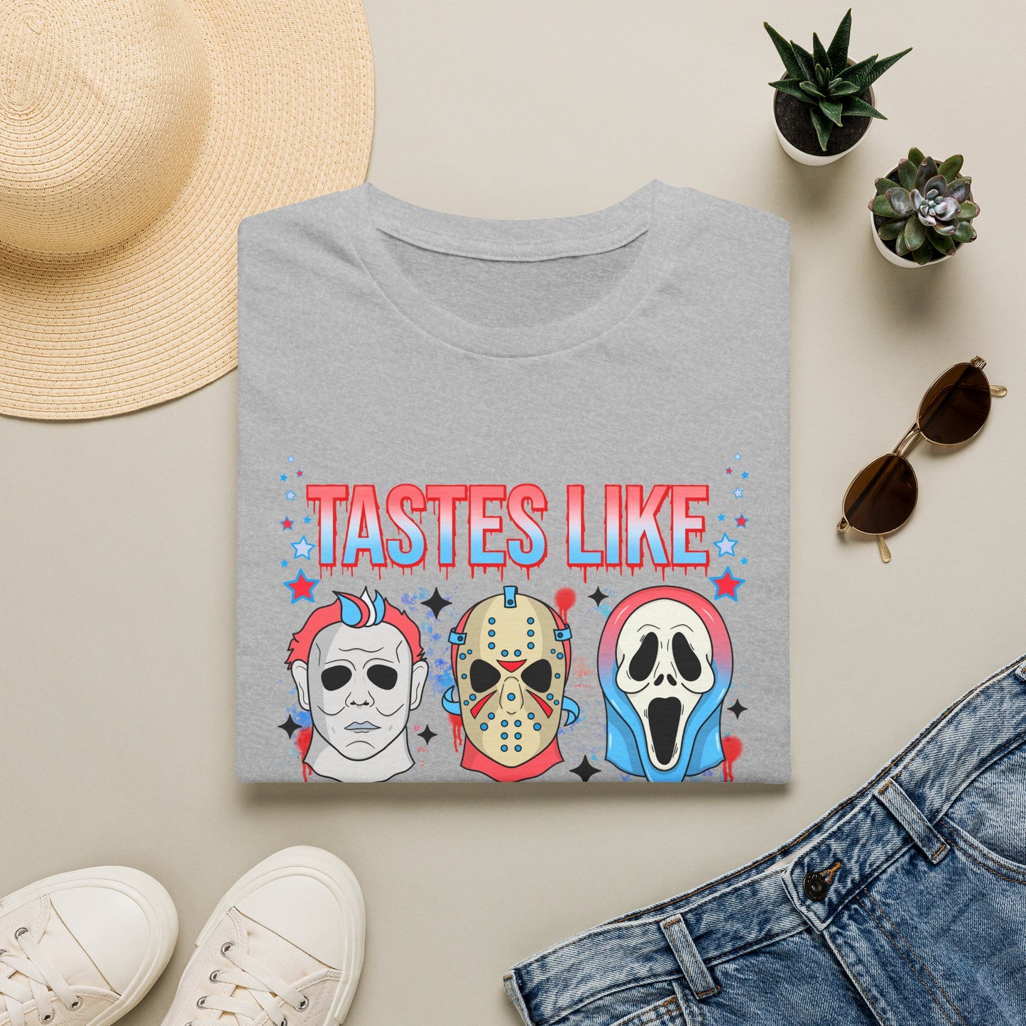 4th of July 'Taste Like Freedom' Horror Characters T-Shirt