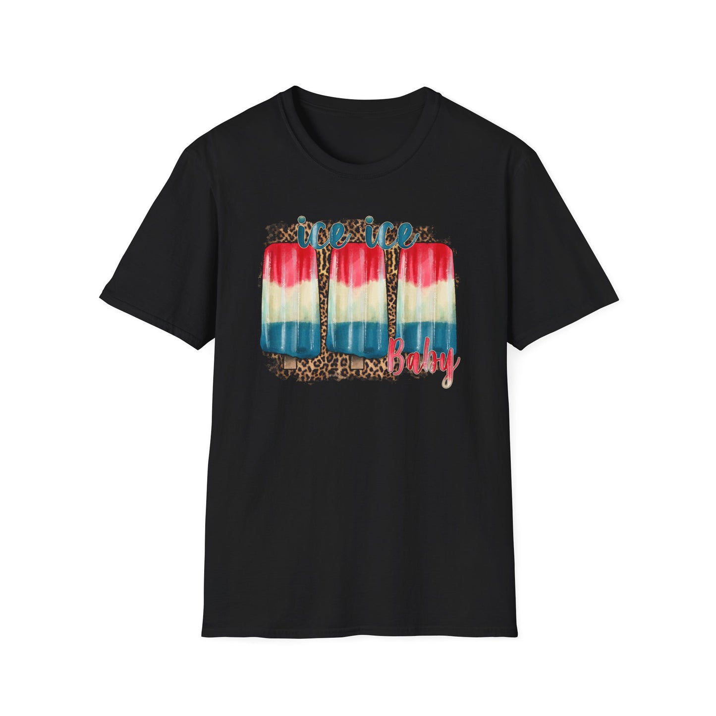 Ice Ice Baby Americana T-Shirt — Red, White & Blue Funny Song Tee