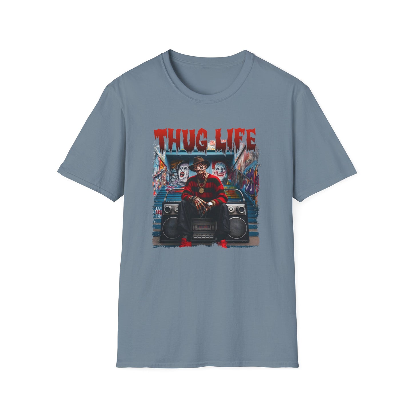 Graphic Tee Thug Life Freddy Kruger Nightmare On Elm Street T-Shirt