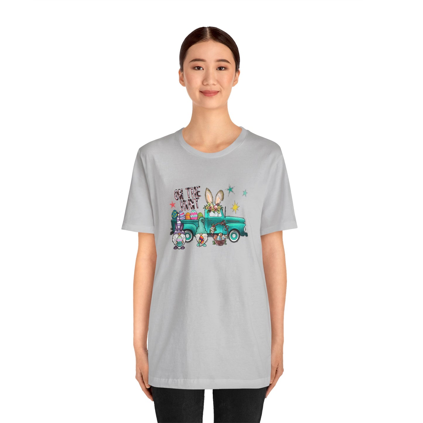 On the Hunt Easter Vintage Truck Unisex Jersey Short Sleeve Tee