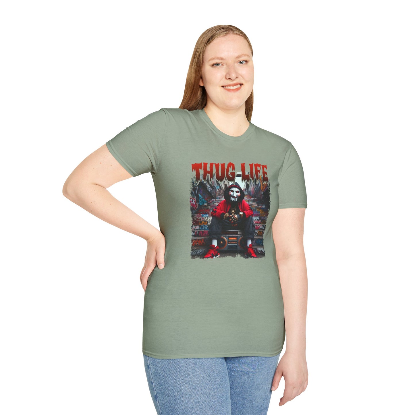 Thug Life T-Shirt with Jigsaw Let's Play a Game Design