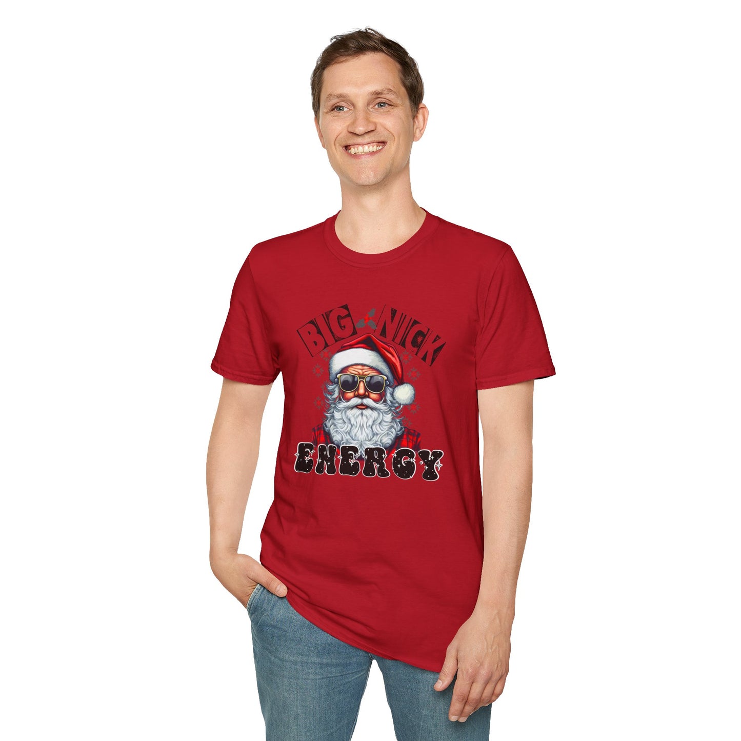 Big Nick Energy Unisex Heavy Cotton Tee, Santa Tee, Santa Christmas Shirt, Big Santa Energy Shirt, Funny Christmas Tee, Adult Chirstmas Tee