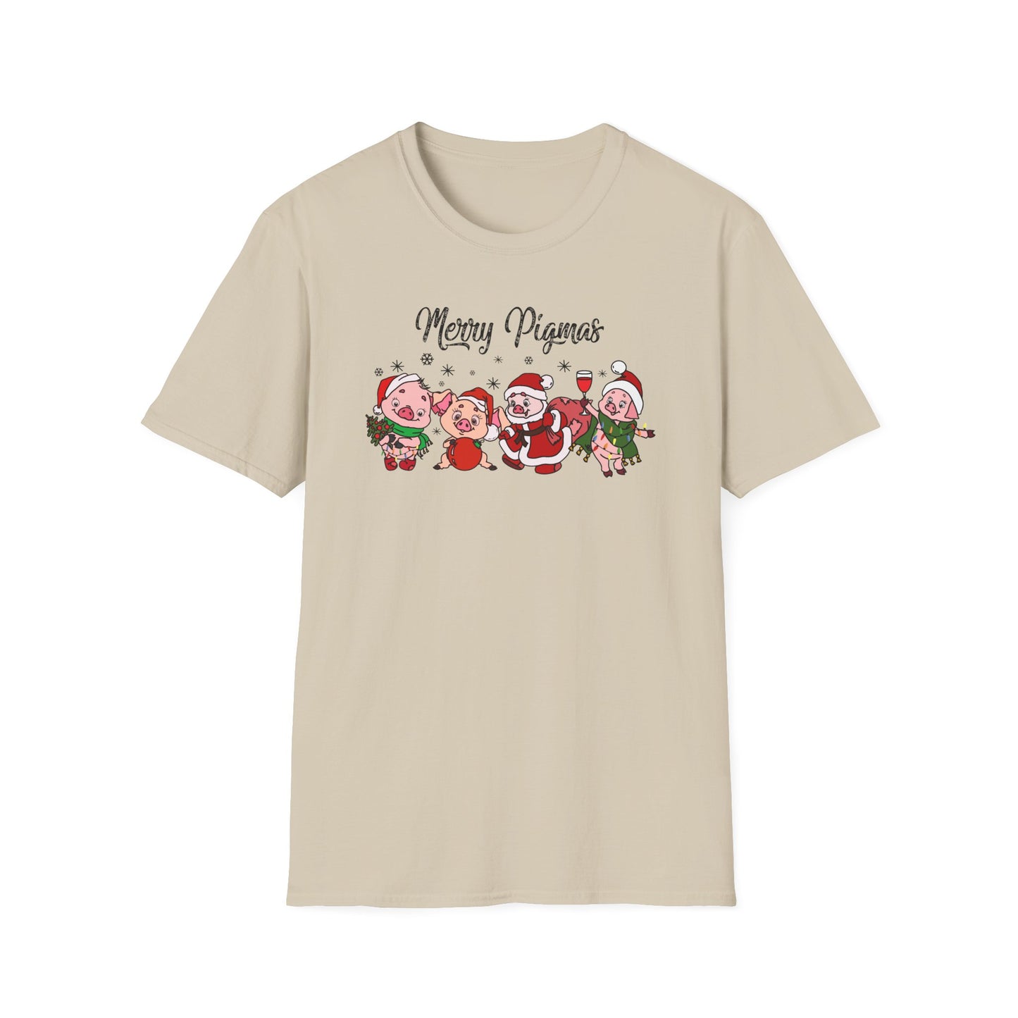 Merry Pigmas Unisex Heavy Cotton Tee, Merry Christmas Shirt, Pig Lover Christmas Shirt, Funny Pig Christmas Shirt, Farm Animal Shirt