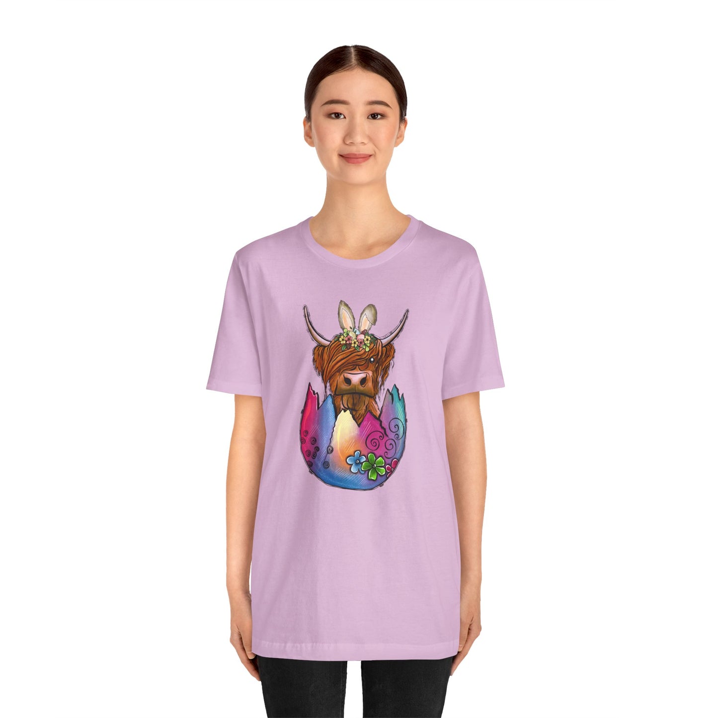 Easter Egg Cow Unisex Jersey Short Sleeve Tee