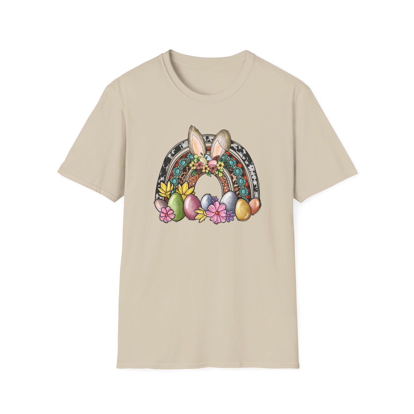 Easter Bunny Rainbow Western T-Shirt | Easter Tee