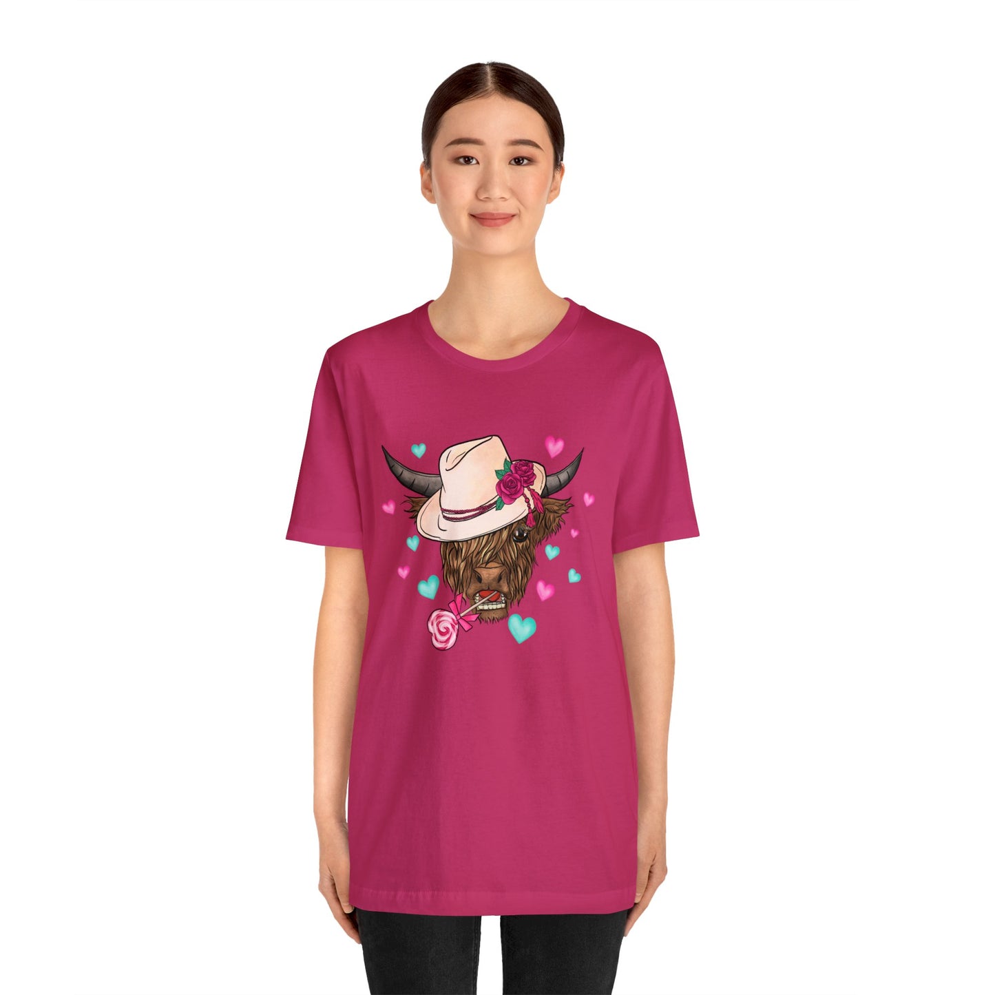 Lolli Pop Cow Unisex Jersey Short Sleeve Tee