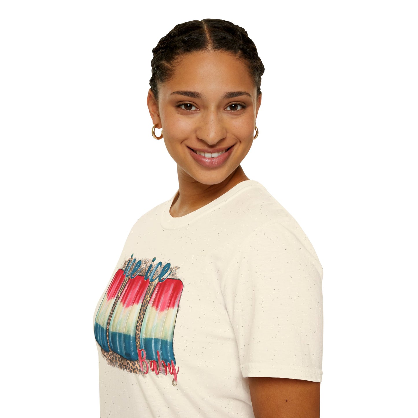 Ice Ice Baby Americana T-Shirt — Red, White & Blue Funny Song Tee