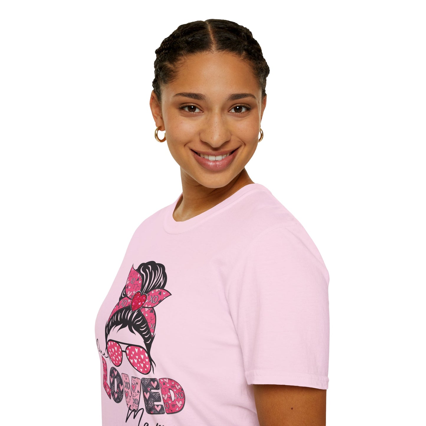 One Loved Mama Messy Bun T-Shirt | Mama Graphic Tee