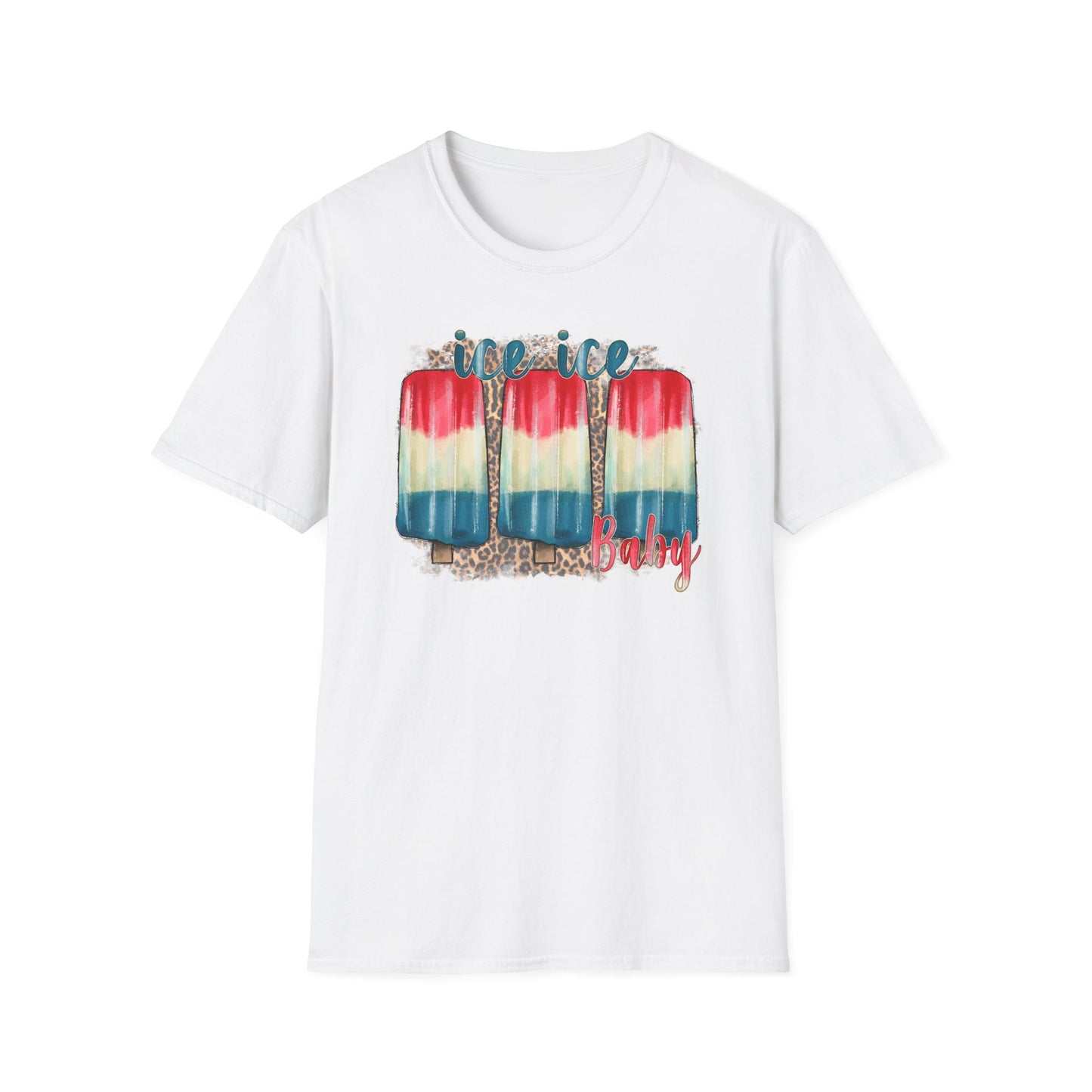 Ice Ice Baby Americana T-Shirt — Red, White & Blue Funny Song Tee