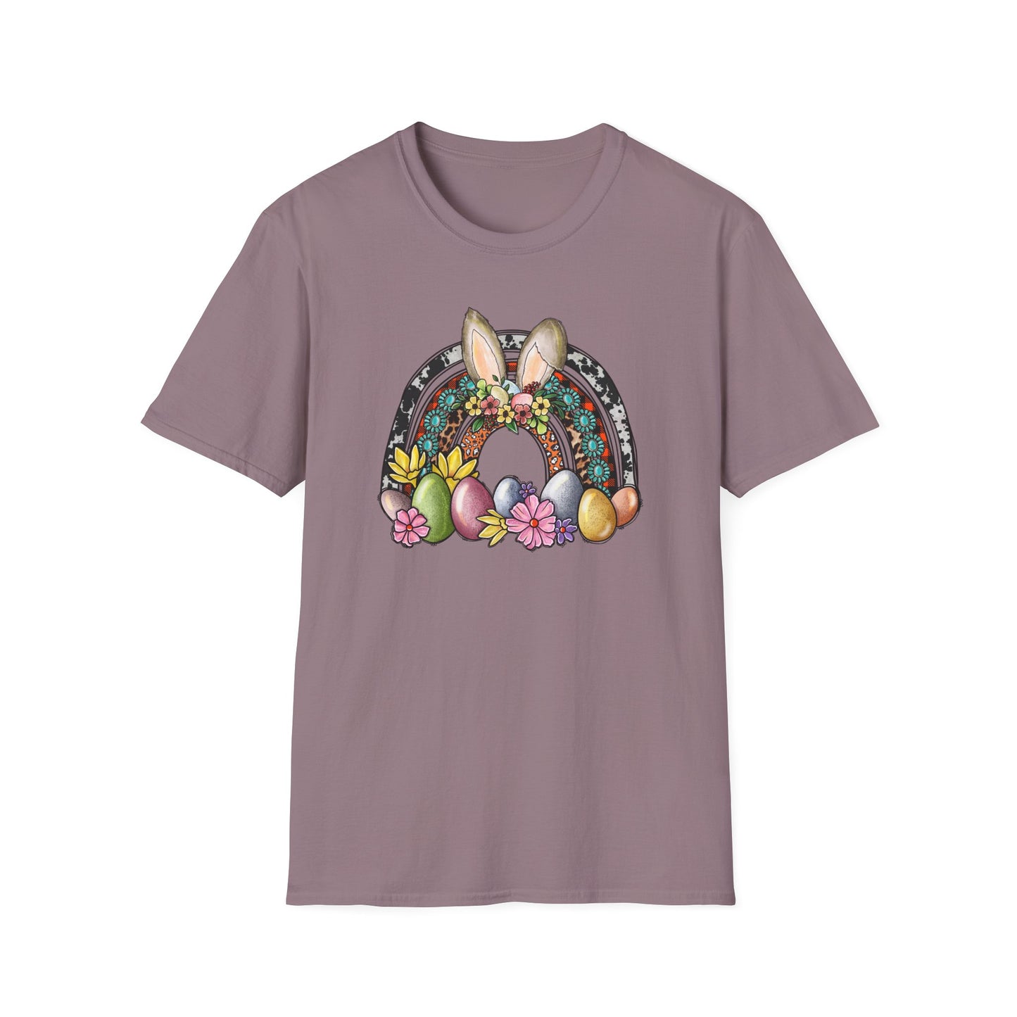 Easter Bunny Rainbow Western T-Shirt | Easter Tee
