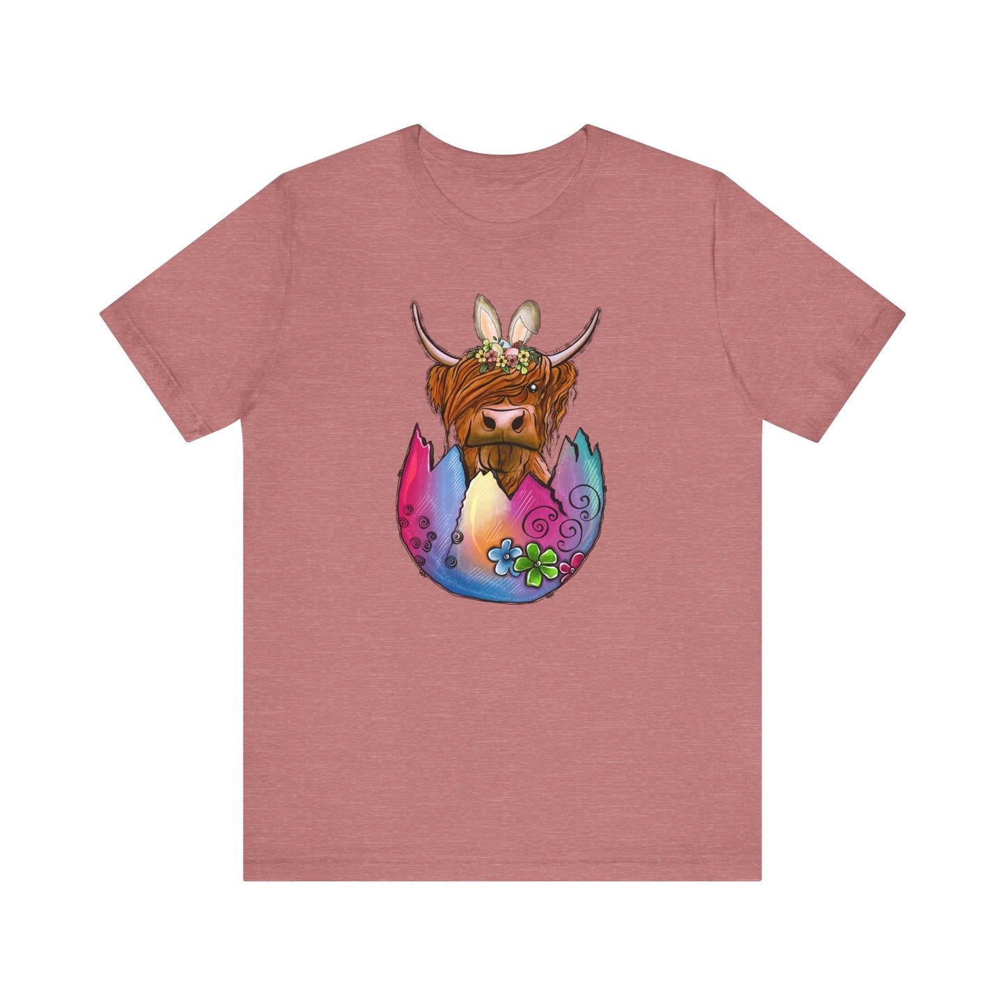 Easter Egg Cow Unisex Jersey Short Sleeve Tee