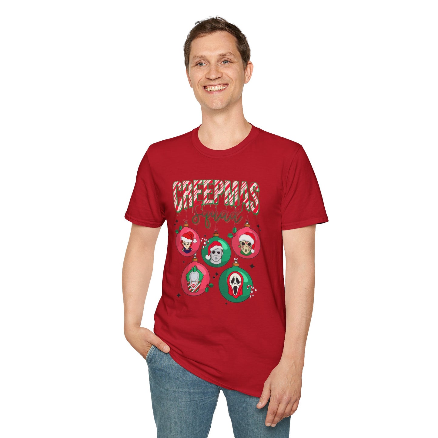 Creepmas Squad Unisex Cotton Tee, Horror Christmas Tee, Chucky Christmas Tee, Jason, Christmas Tee, Michael Christmas Tee, Scream Christmas