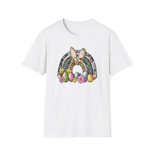 Easter Bunny Rainbow Western T-Shirt | Easter Tee