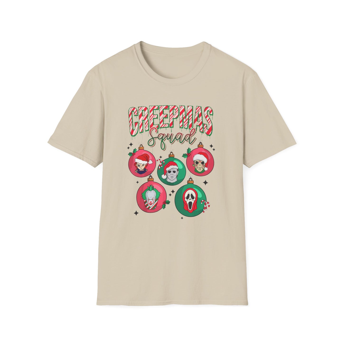 Creepmas Squad Unisex Cotton Tee, Horror Christmas Tee, Chucky Christmas Tee, Jason, Christmas Tee, Michael Christmas Tee, Scream Christmas