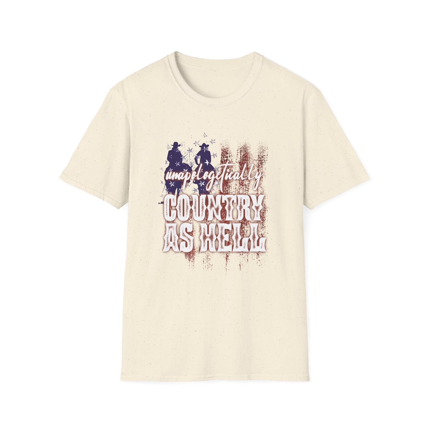 Unapologetically Country T-Shirt — Red White & Blue Americana Cowboy Flag Tee