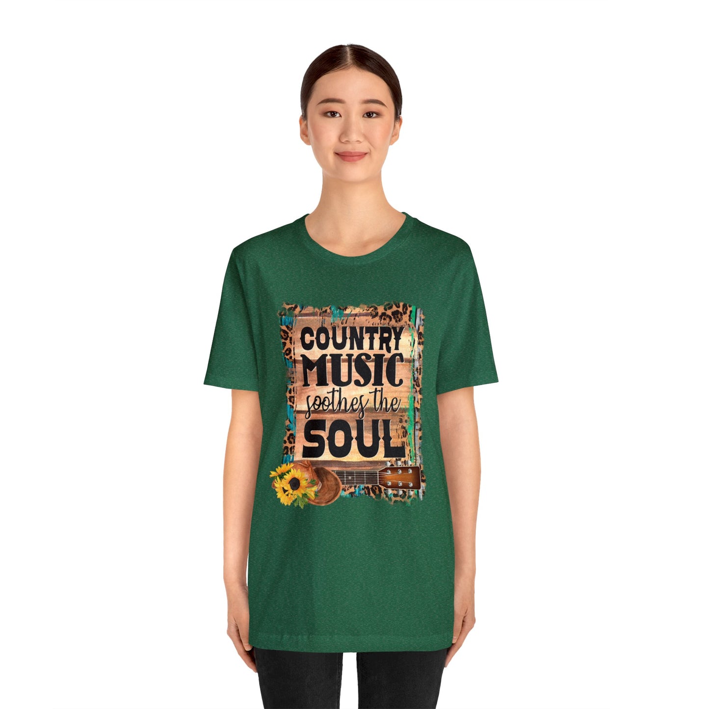 Country Music Soothes the Soul Unisex Jersey Short Sleeve Tee