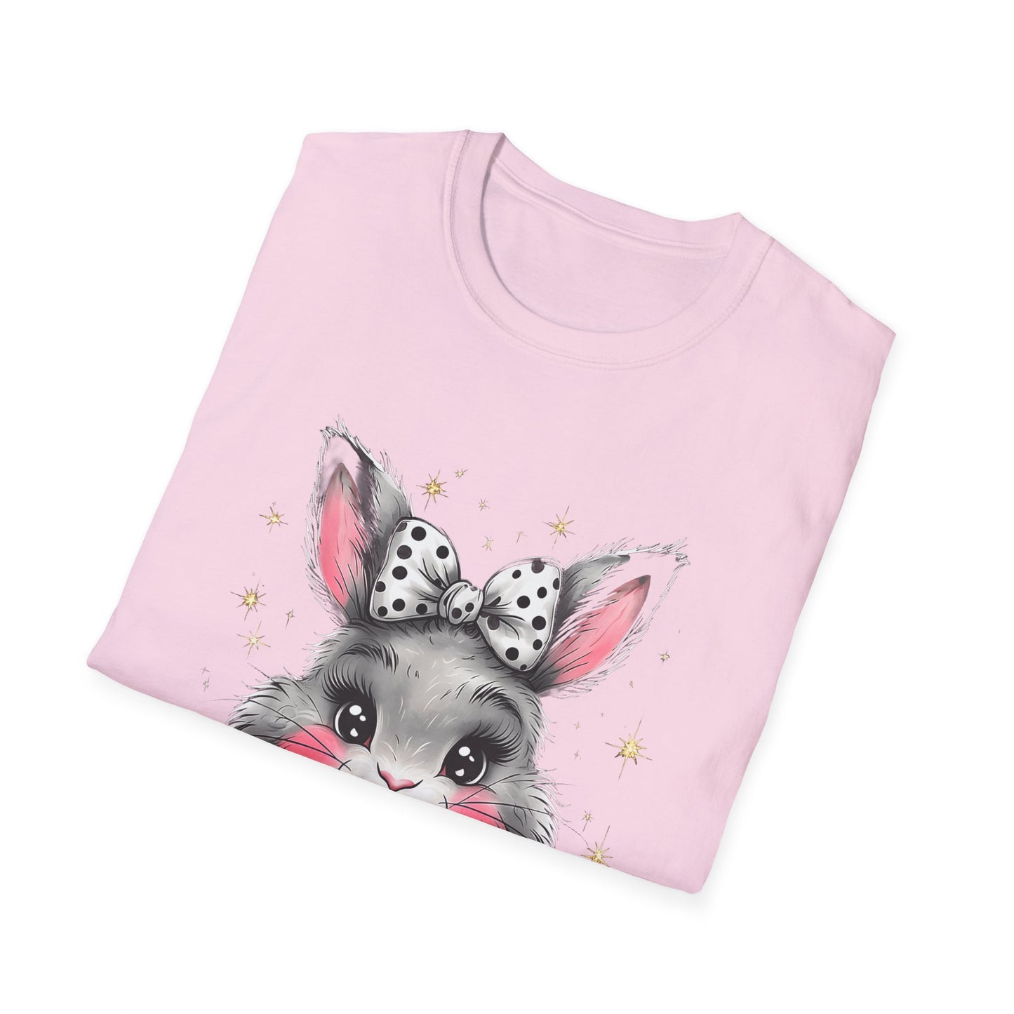 Cute Mouse with Bunny Ears Blowing Bubble Gum T-Shirt