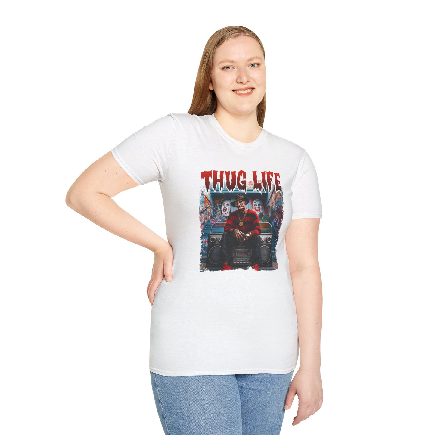 Graphic Tee Thug Life Freddy Kruger Nightmare On Elm Street T-Shirt