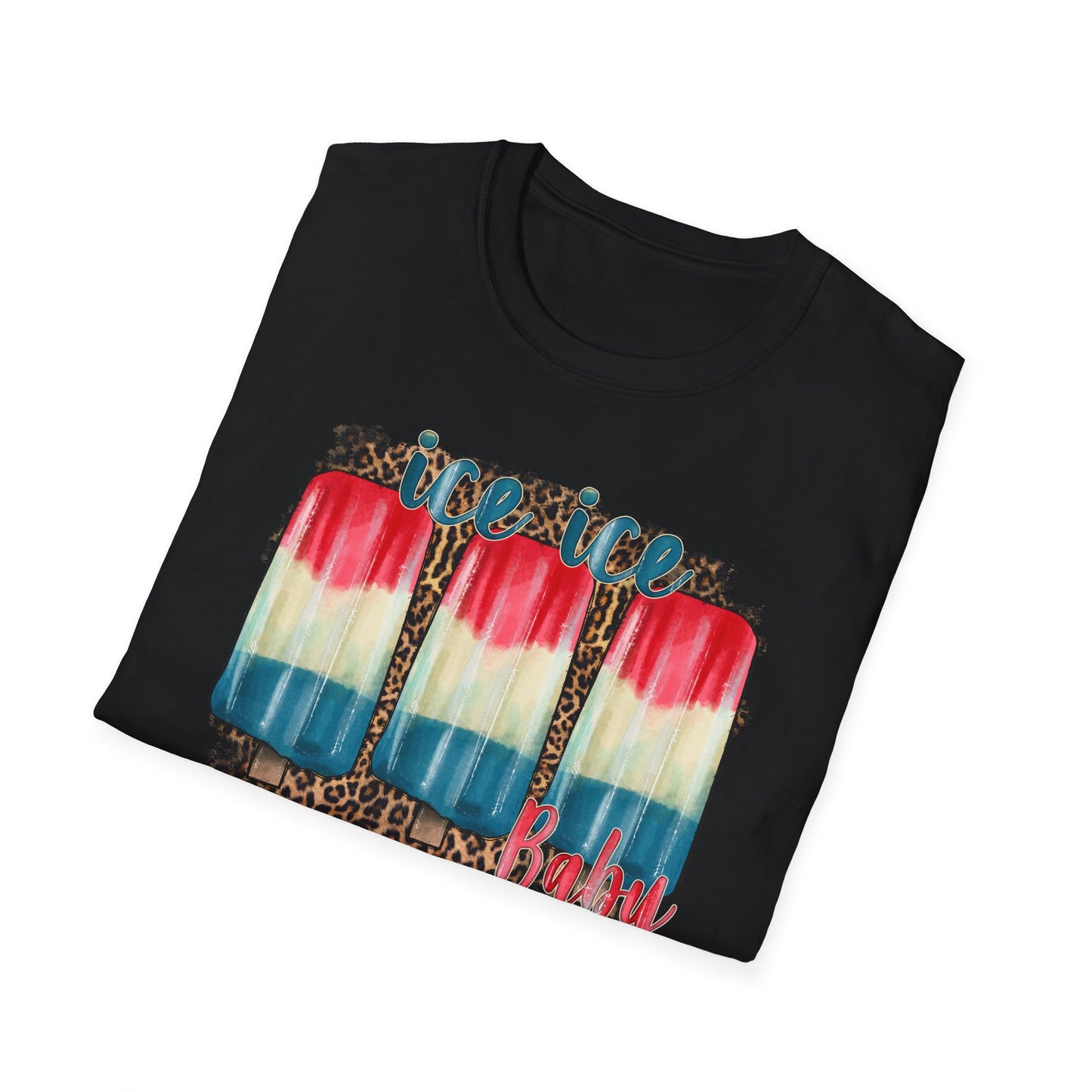 Ice Ice Baby Americana T-Shirt — Red, White & Blue Funny Song Tee