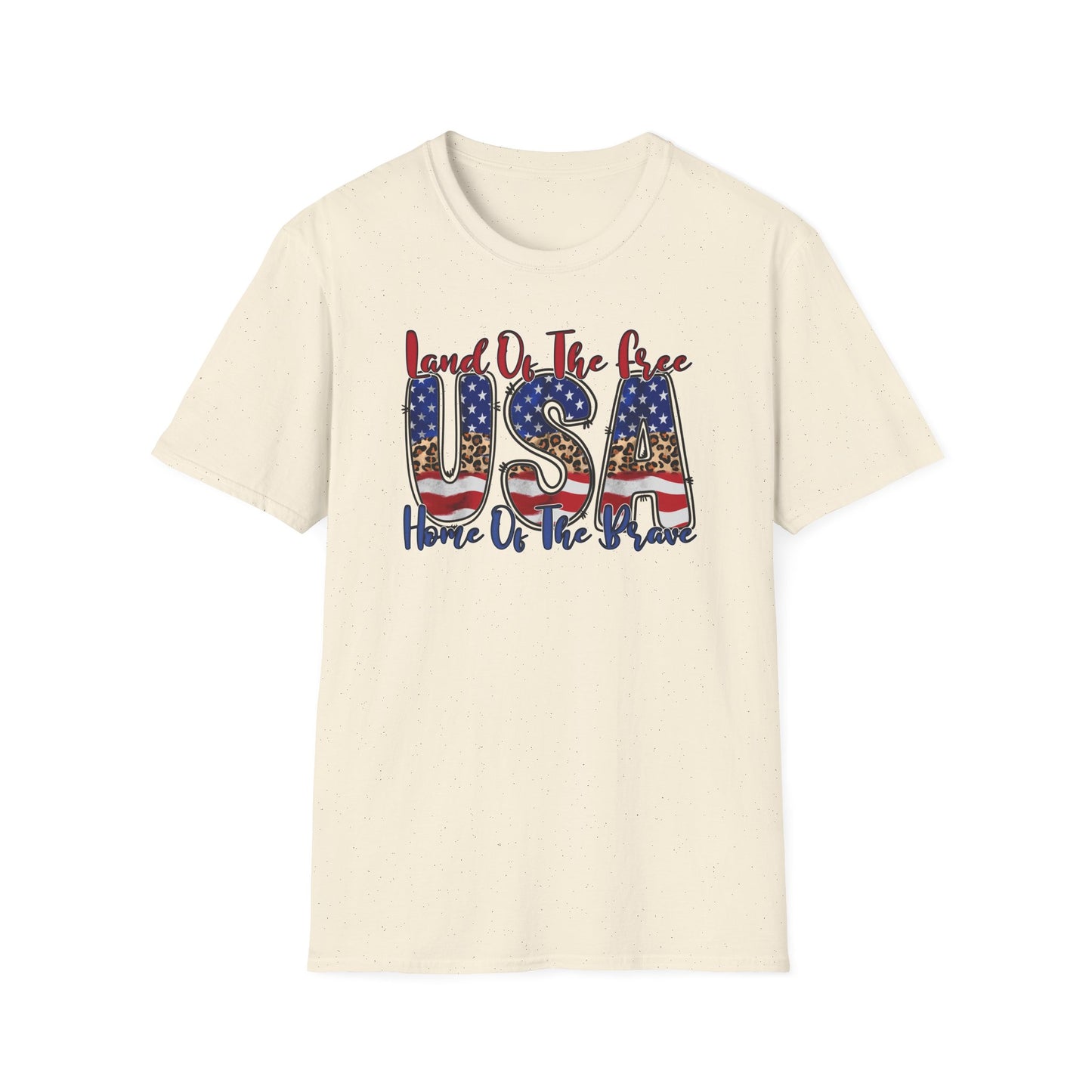 Land of the Free Because of the Brave T-Shirt — USA Flag Americana
