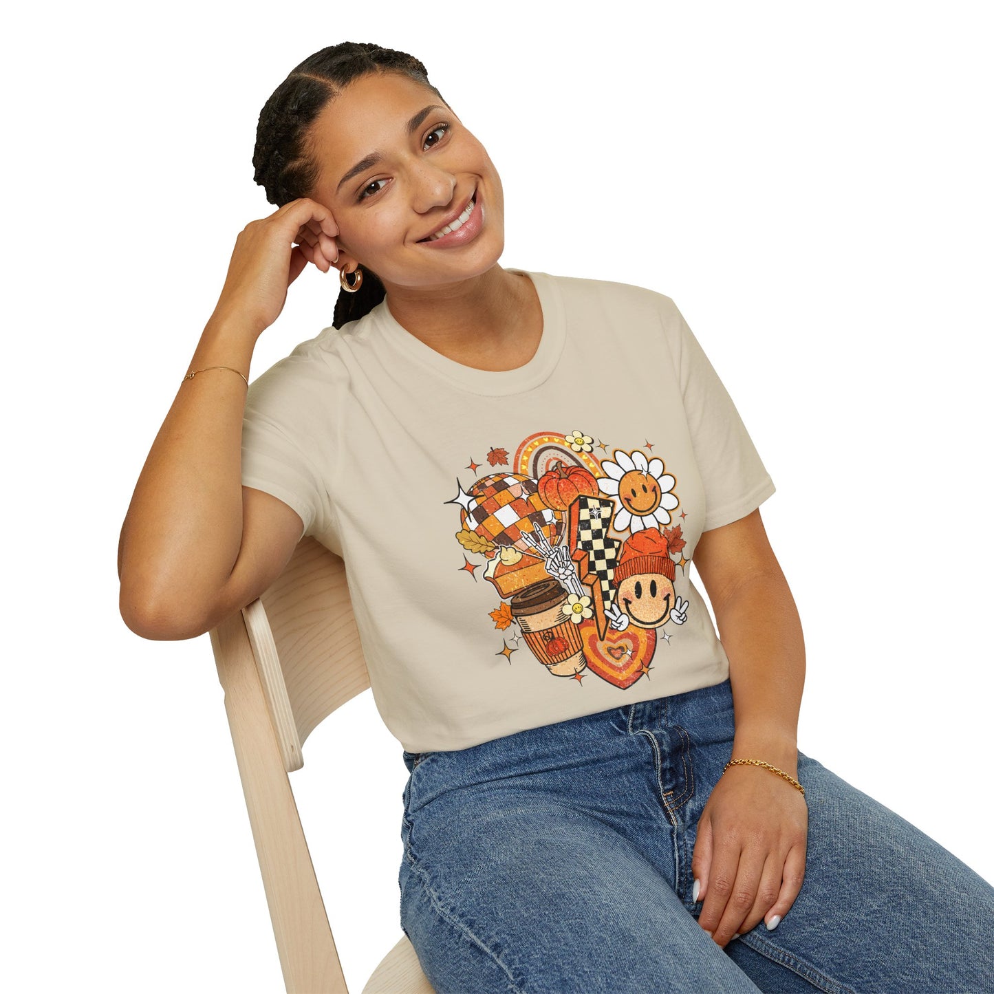 Retro Fall, Pumpkin Spice Unisex Jersey Short Sleeve Tee