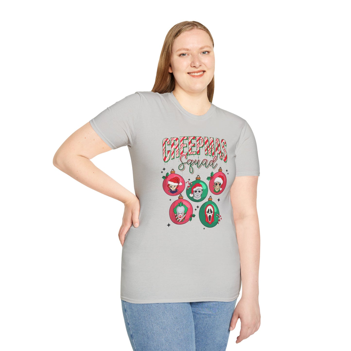 Creepmas Squad Unisex Cotton Tee, Horror Christmas Tee, Chucky Christmas Tee, Jason, Christmas Tee, Michael Christmas Tee, Scream Christmas