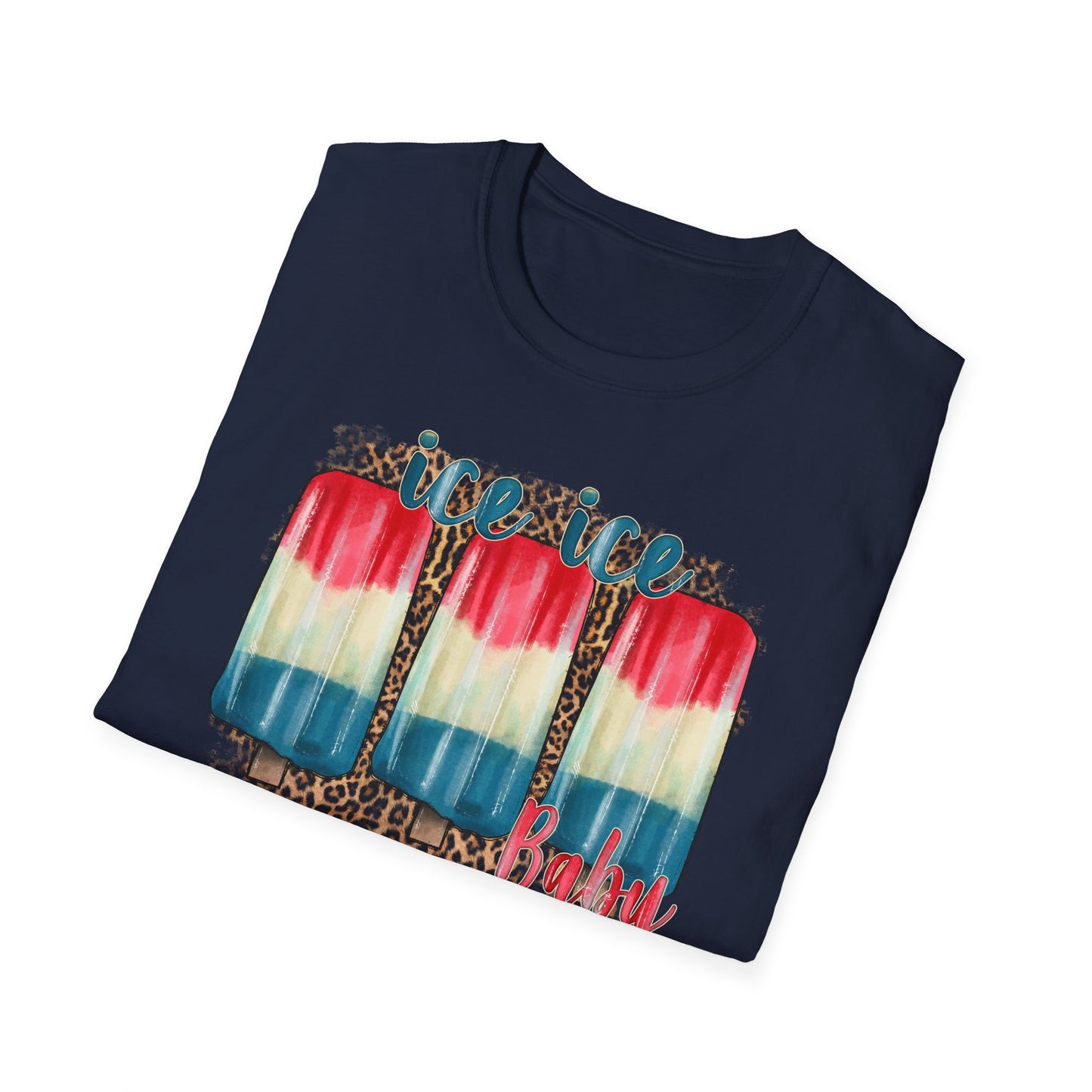 Ice Ice Baby Americana T-Shirt — Red, White & Blue Funny Song Tee