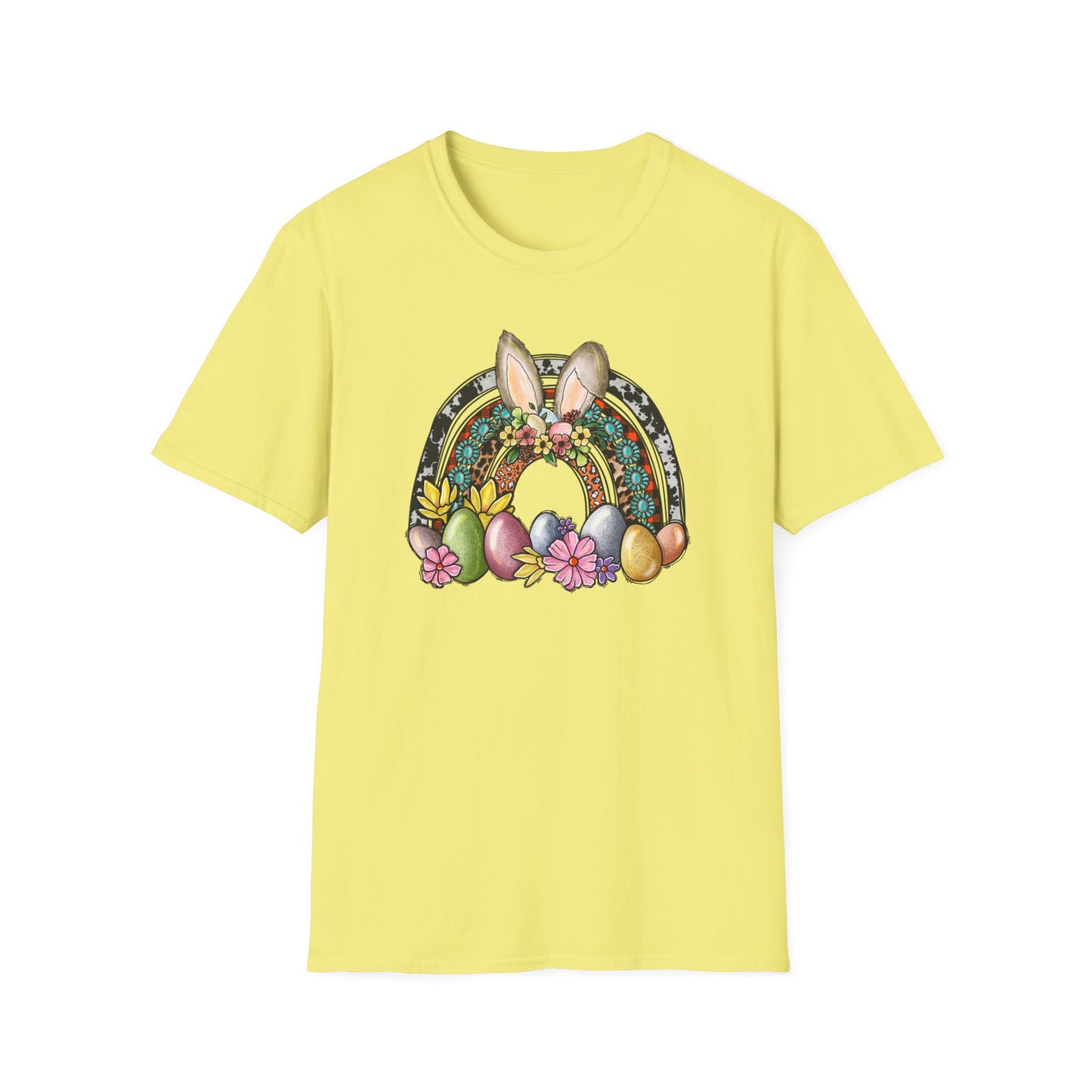 Easter Bunny Rainbow Western T-Shirt | Easter Tee