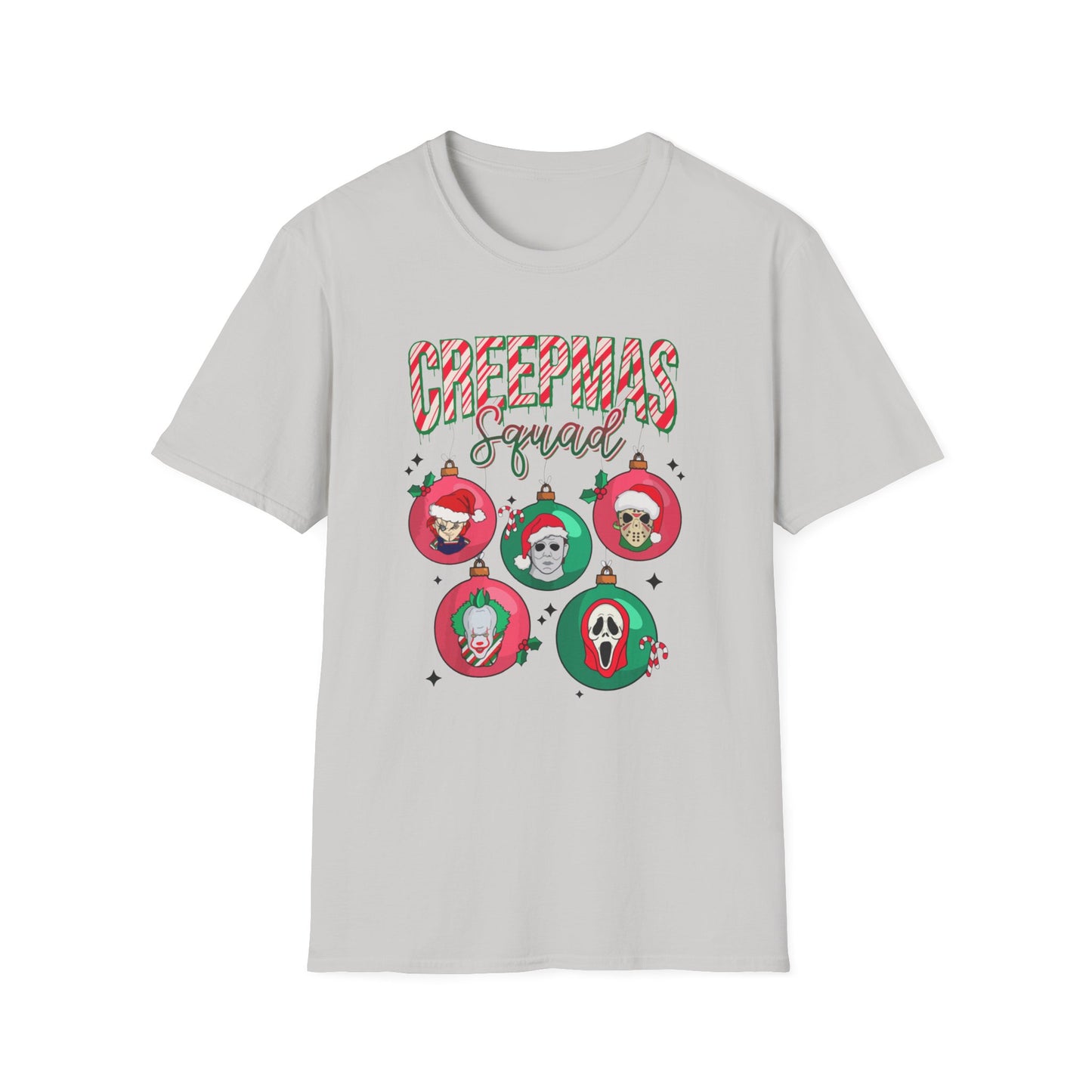 Creepmas Squad Unisex Cotton Tee, Horror Christmas Tee, Chucky Christmas Tee, Jason, Christmas Tee, Michael Christmas Tee, Scream Christmas