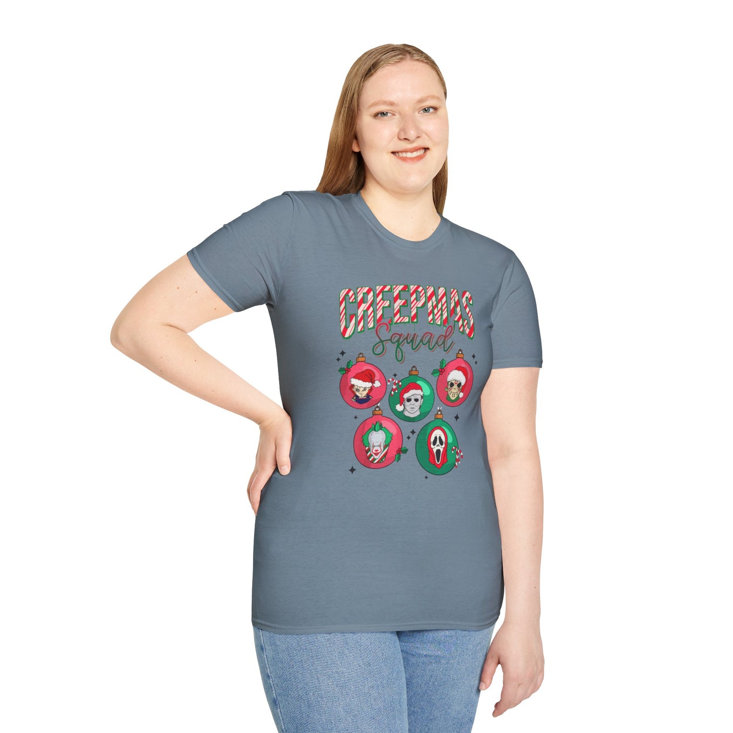 Creepmas Squad Unisex Cotton Tee, Horror Christmas Tee, Chucky Christmas Tee, Jason, Christmas Tee, Michael Christmas Tee, Scream Christmas