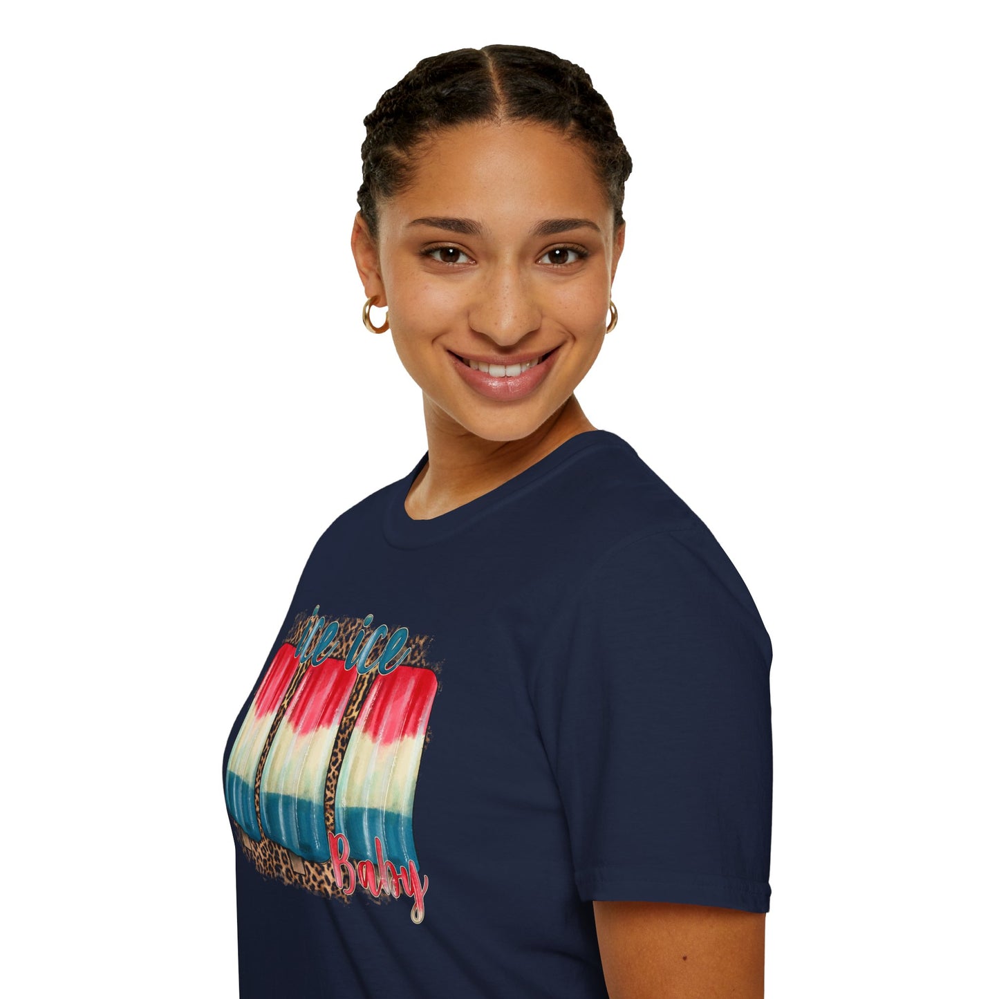 Ice Ice Baby Americana T-Shirt — Red, White & Blue Funny Song Tee